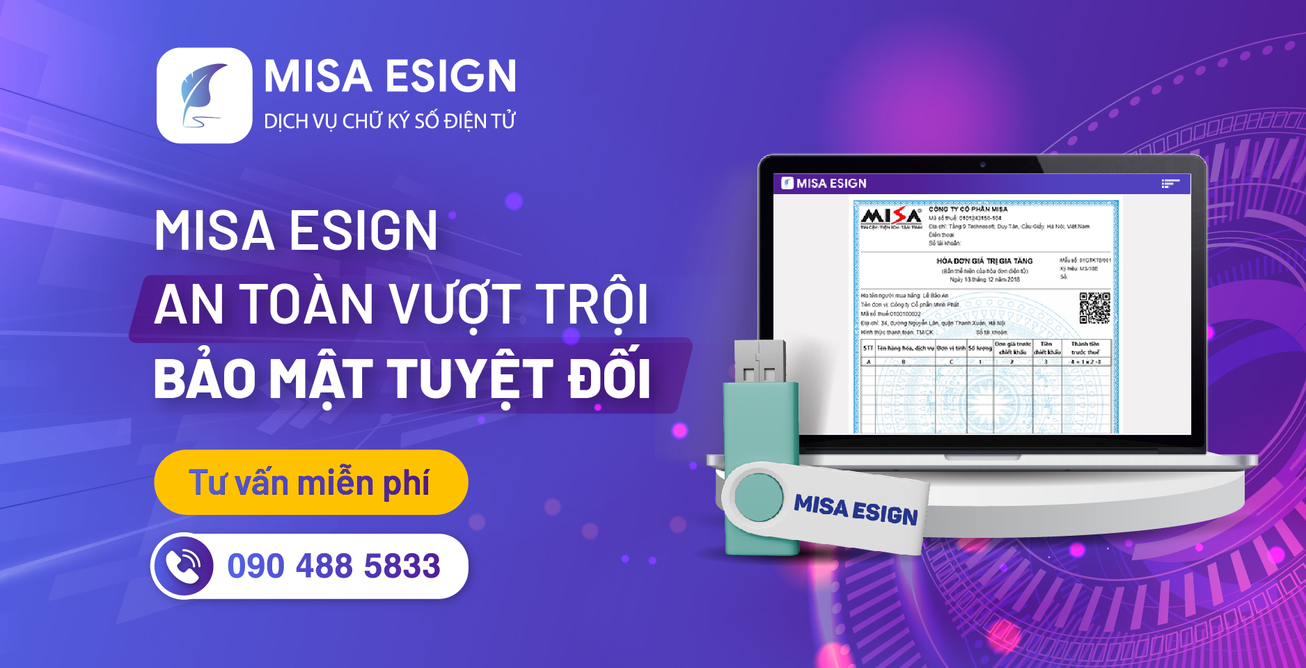 MISA eSign: 
MISA eSign là giải pháp ký điện tử tiên tiến và đáng tin cậy cho các tài liệu quan trọng của bạn. Với MISA eSign, bạn có thể ký điện tử một cách nhanh chóng, tiện lợi và an toàn. Không những vậy, MISA eSign còn giúp bạn tiết kiệm thời gian và chi phí so với ký bằng tay. Hãy cùng khám phá ảnh liên quan và trải nghiệm tính năng đáng tin của MISA eSign nhé!