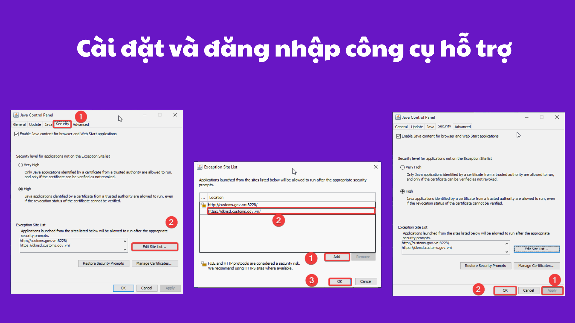 cài đặt và đăng nhập java
