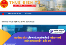 cập nhật chữ ký số trên thuế điện tử