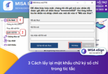 cách lấy lại mật khẩu chữ ký số