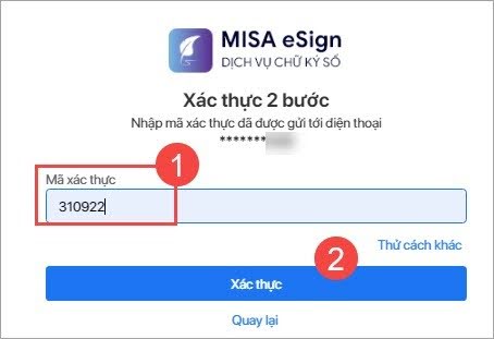 xác thực misa esign