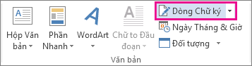 Dòng chữ ký Word