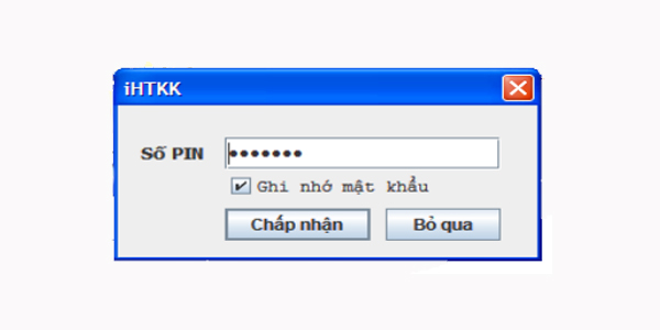 Nhập mã PIN rồi bấm chọn “Chấp nhận”