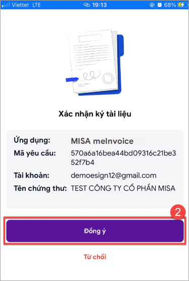 chọn đồng ý