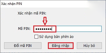 nhập mã PIN