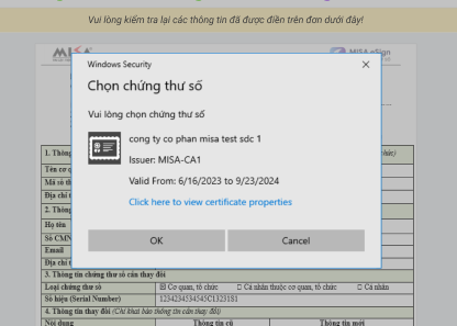 chọn ok