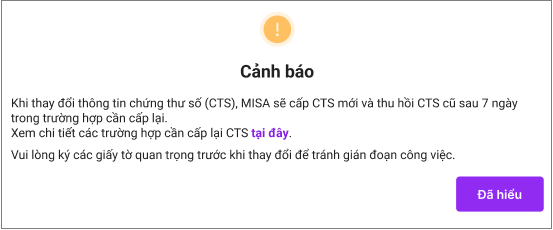chọn "Đã hiểu"