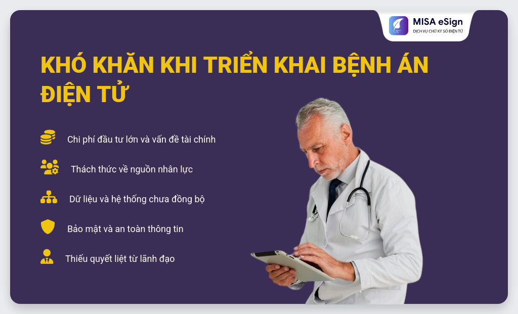 khó khăn khi triển khai bệnh án điện tử