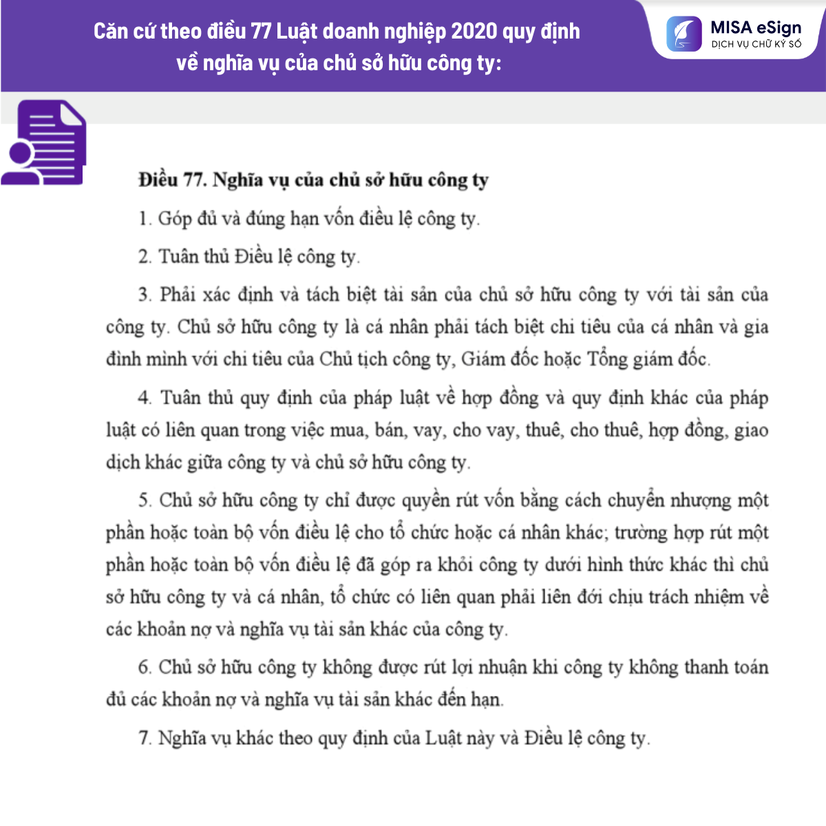 nghĩa vụ chủ sở hữu công ty