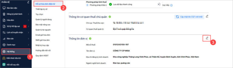 chọn biểu tượng cây bút để sửa địa chỉ