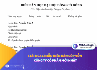 biên bản góp vốn