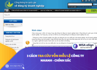 tra cứu vốn điều lệ công ty