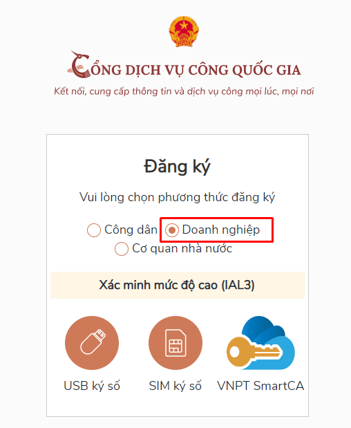 đăng ký chữ ký số