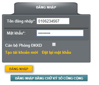 đăng nhập tài khoản
