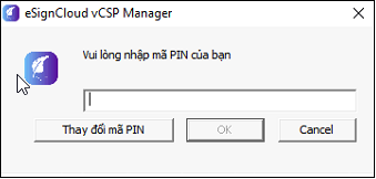 nhập mã pin