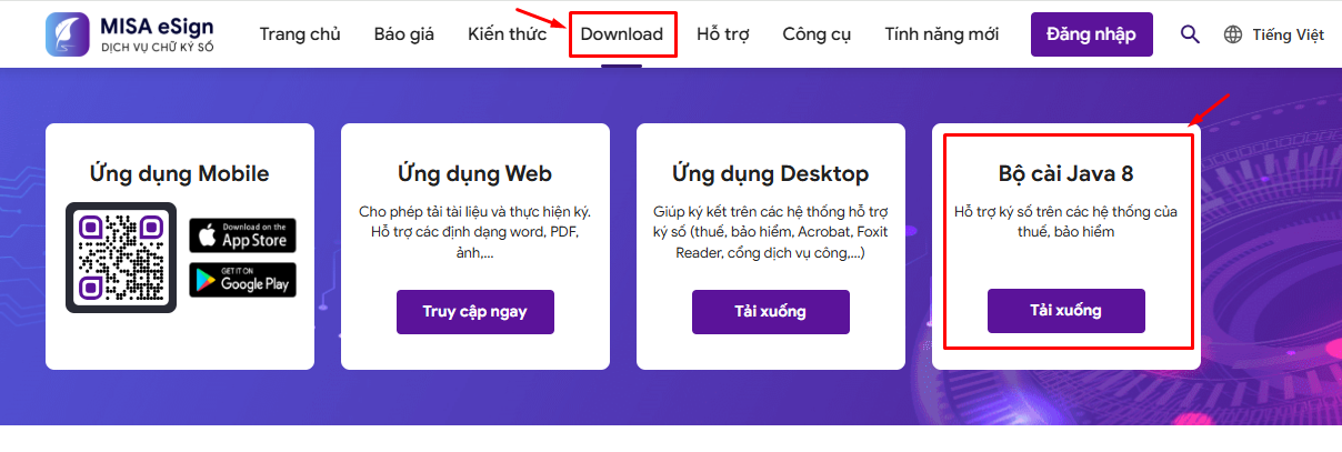 tải bộ cài java 8