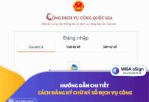 cách đăng ký chữ ký số dịch vụ công