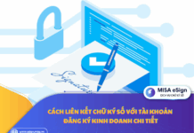 liên kết chữ ký số với tài khoản đăng ký kinh doanh