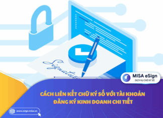 liên kết chữ ký số với tài khoản đăng ký kinh doanh