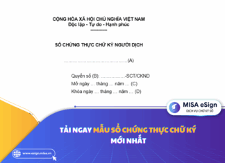 mẫu sổ chứng thực chữ ký
