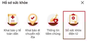 chọn sổ sức khỏe điện tử
