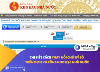 thay đổi chữ ký số trên dịch vụ công kho bạc