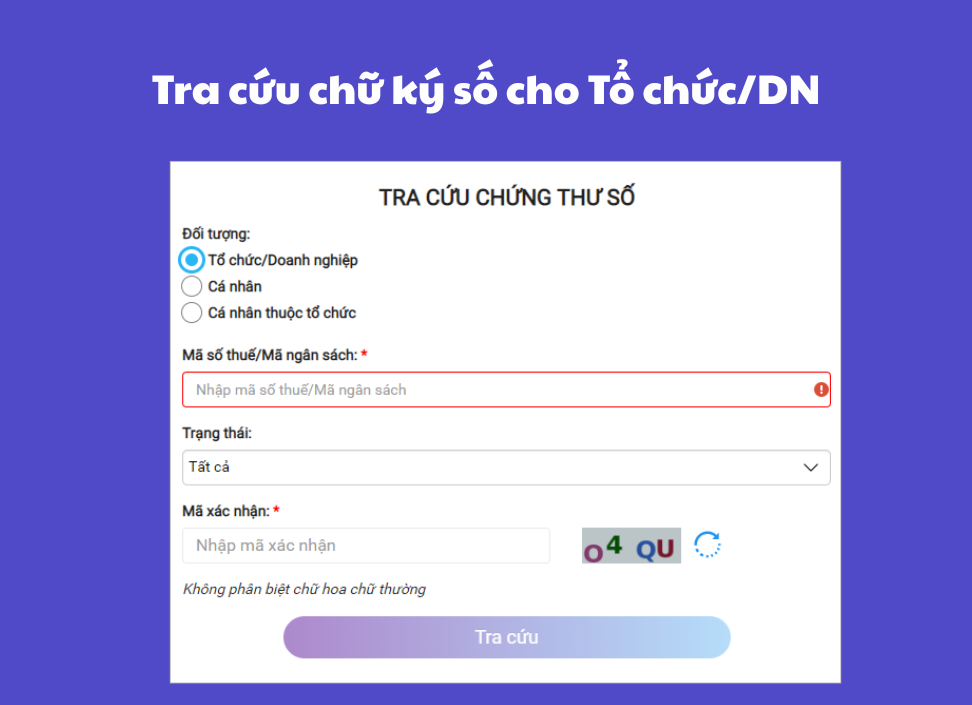 tra cứu chữ ký số cho doanh nghiệp