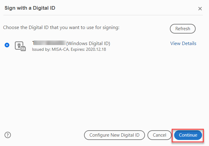 ký số offline file PDF
