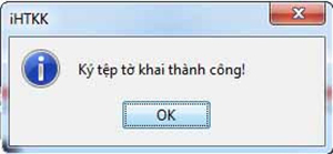 ký file XML thành công