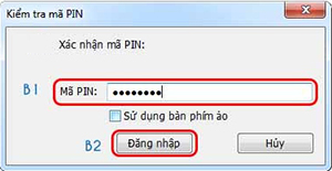 xác thực mã pin