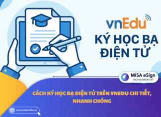 cách ký học bạ điện tử
