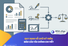 quy định về chữ ký số trên báo cáo tài chính