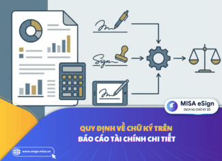quy định về chữ ký số trên báo cáo tài chính