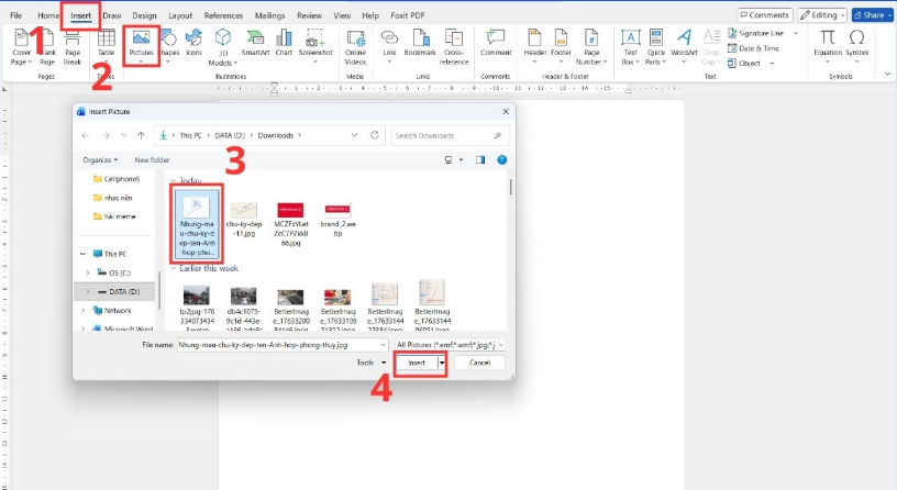 tách nền chữ ký trong word