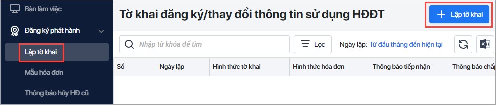 tờ khai đăng ký sử dụng hóa đơn điện tử