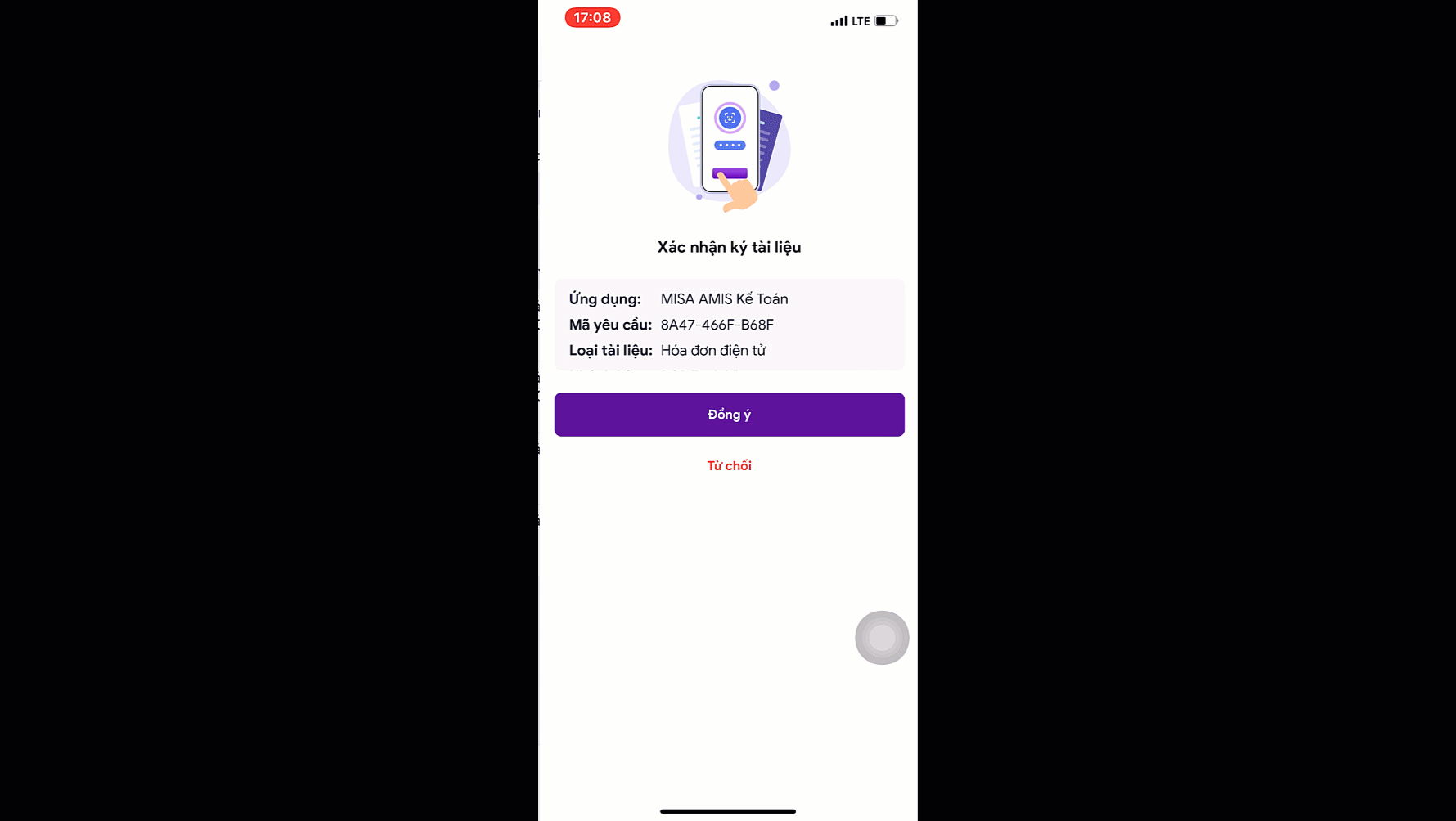 xác nhận ký tài liệu