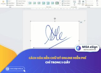 xóa nền chữ ký