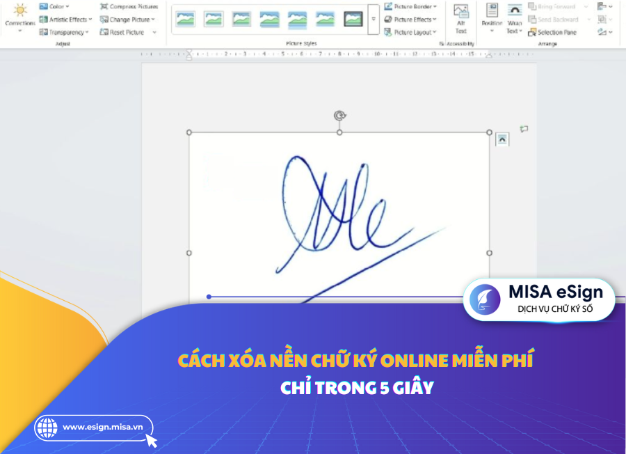 xóa nền chữ ký