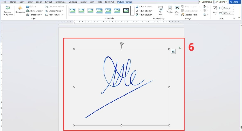 kiểm tra chữ ký tách nền trong word