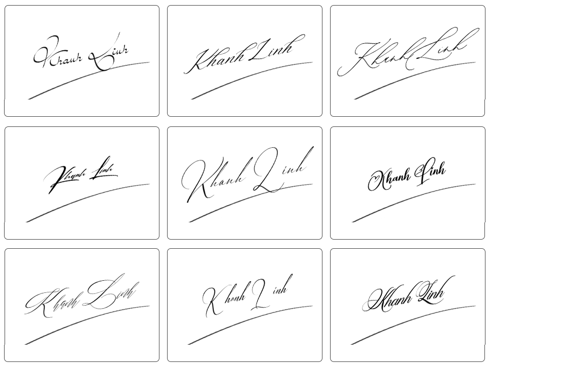 chữ ký khánh linh