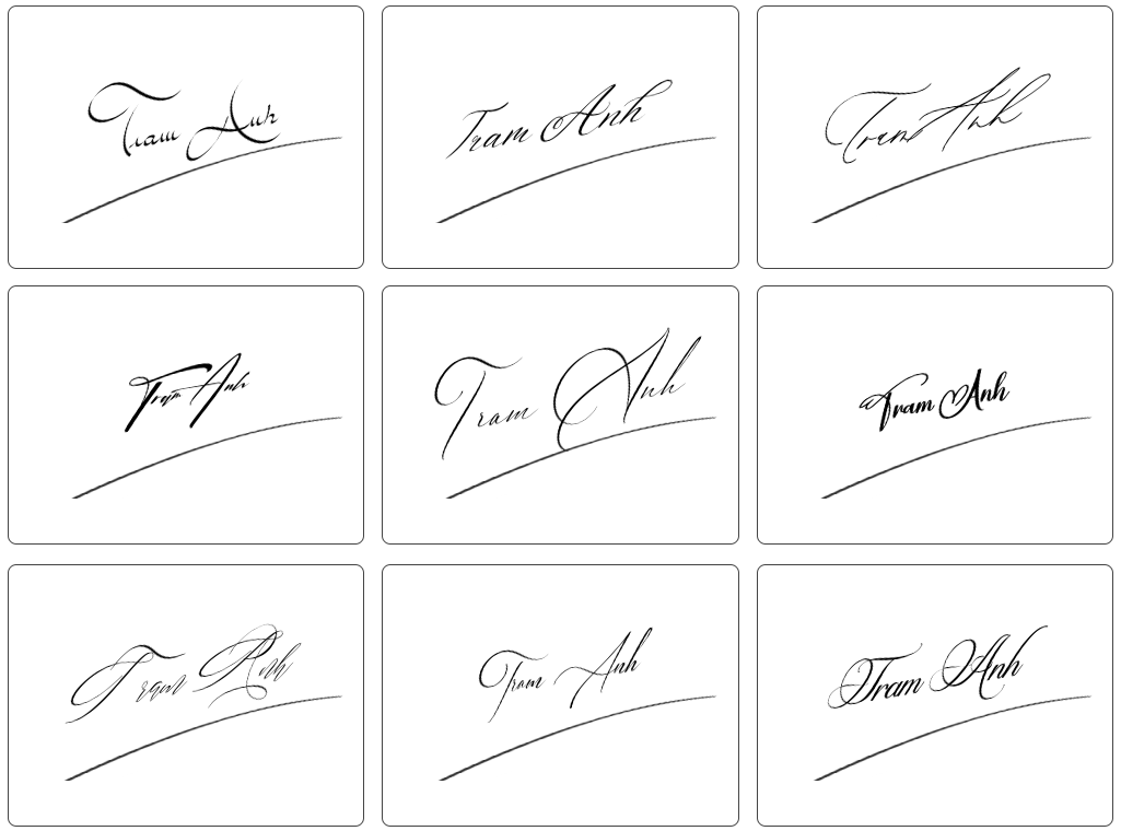 Chữ ký tên Trâm Anh