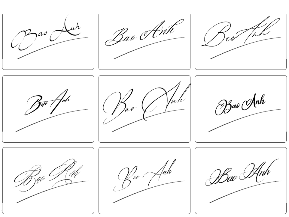 Chữ ký tên Bảo Anh