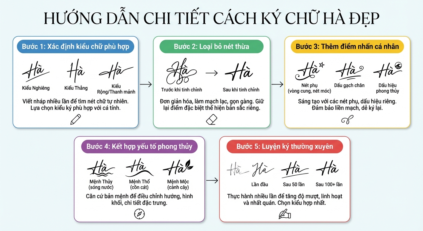 cách ký chữ ký tên Hà