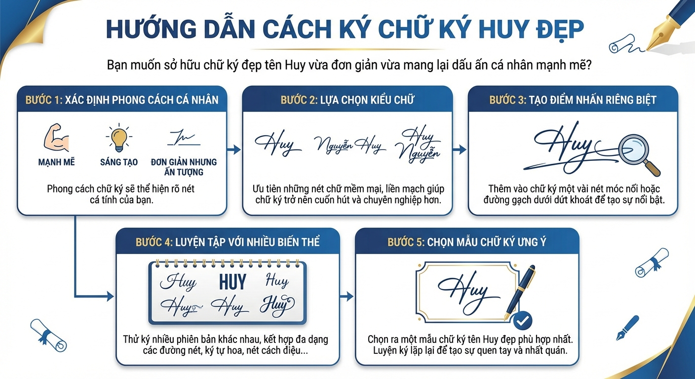 cách ký chữ ký Huy