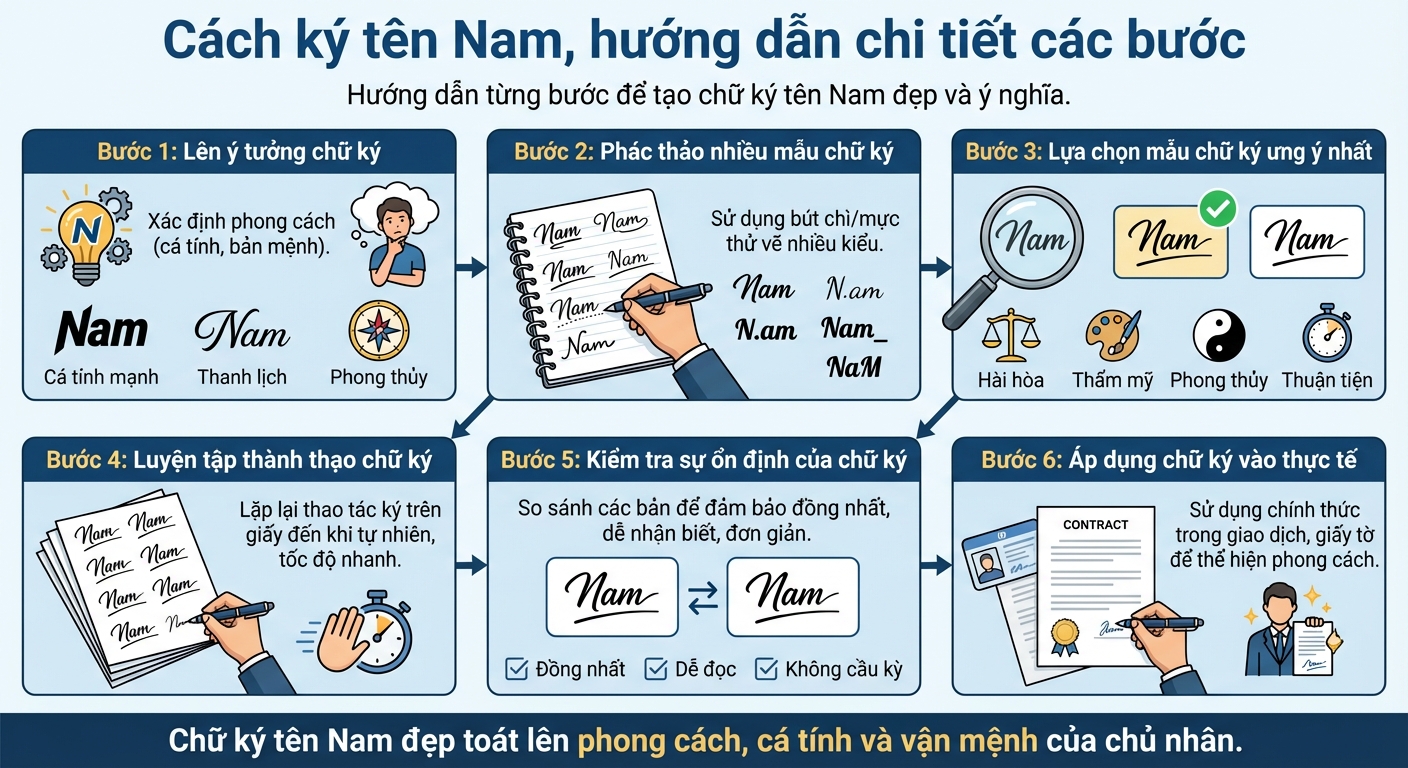 cách ký chữ ký tên nam