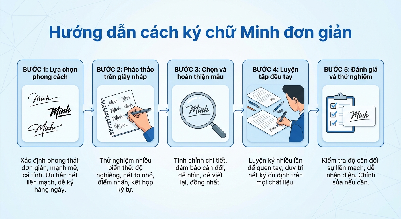 cách ký chữ ký tên minh