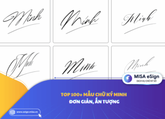 Top 100+ mẫu chữ ký Minh đơn giản, ấn tượng chữ ký minh