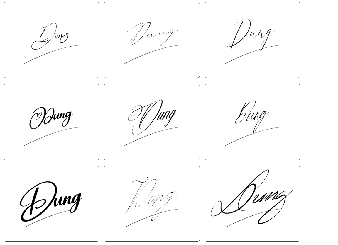 chữ ký tên dũng đẹp
