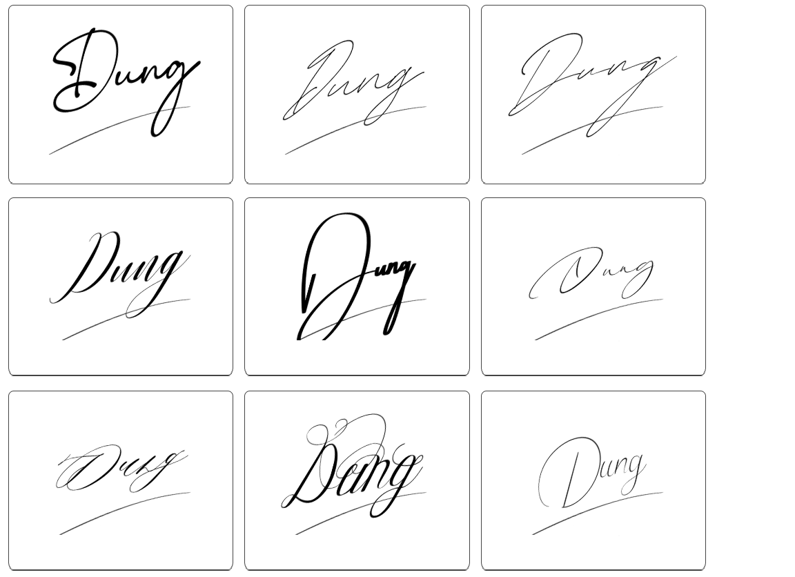 chữ ký dũng đẹp nhất