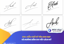 chữ ký tên anh
